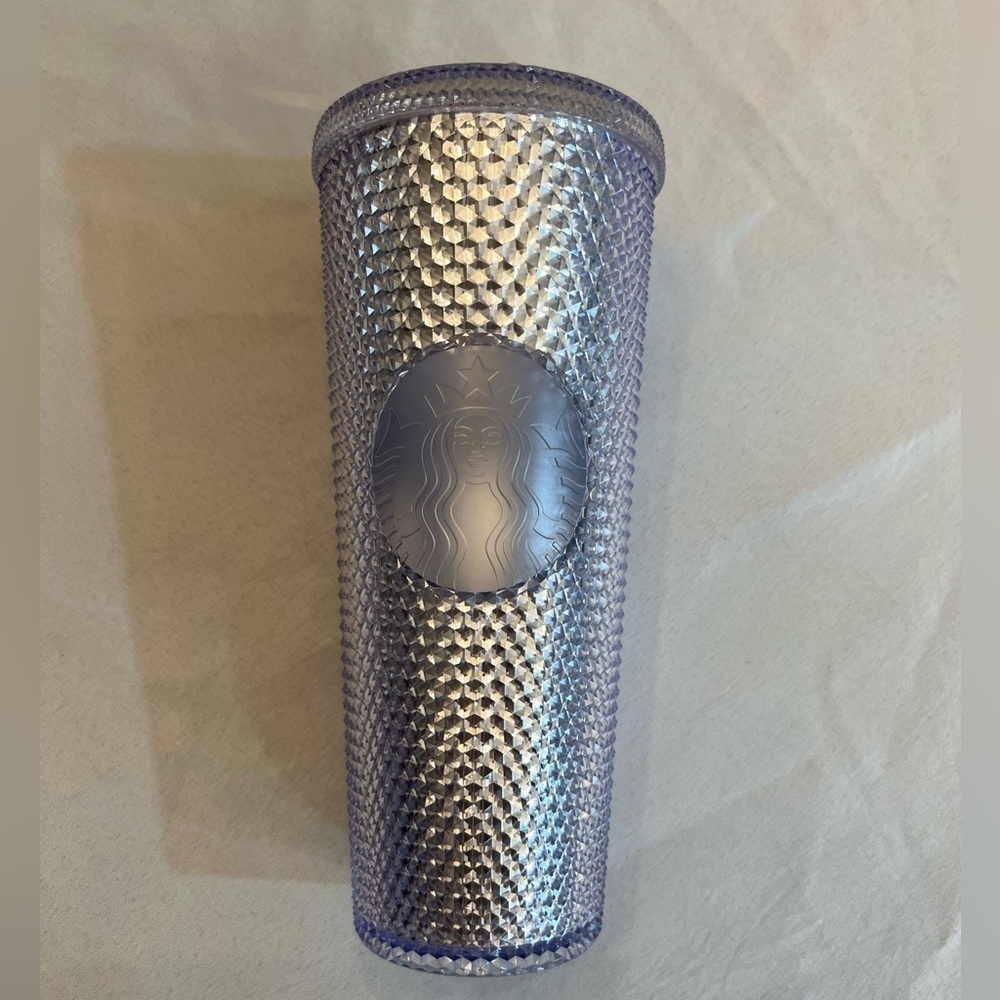 STARBUCKS Silver Studded Tumbler, No Straw, Venti 24oz.